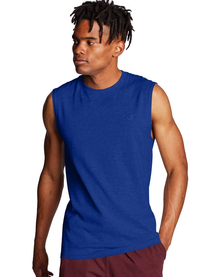 Champion Tanktop Heren - Blauw - Classic Jersey ( 278031-VCL )